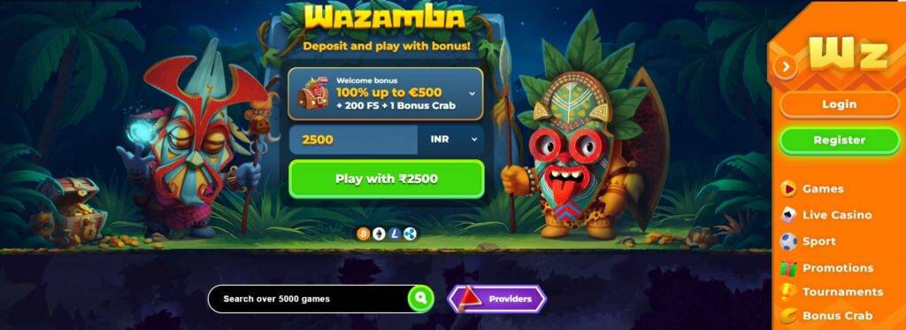 Play Crazy Time Indonesia Wazamba casino